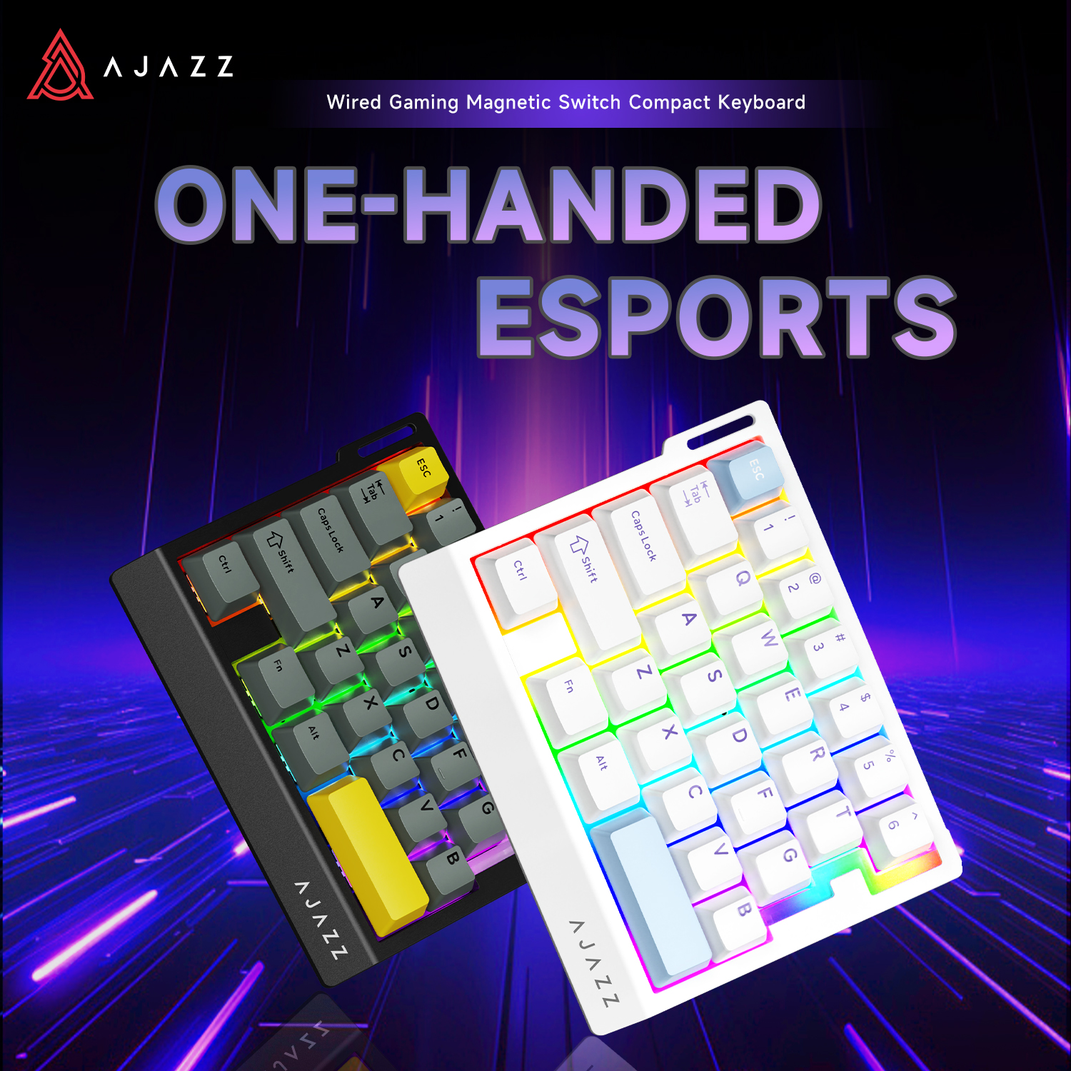 Gaming Keyboard 1 Hand - AJAZZ AK029 - Magnetic Brown Switch