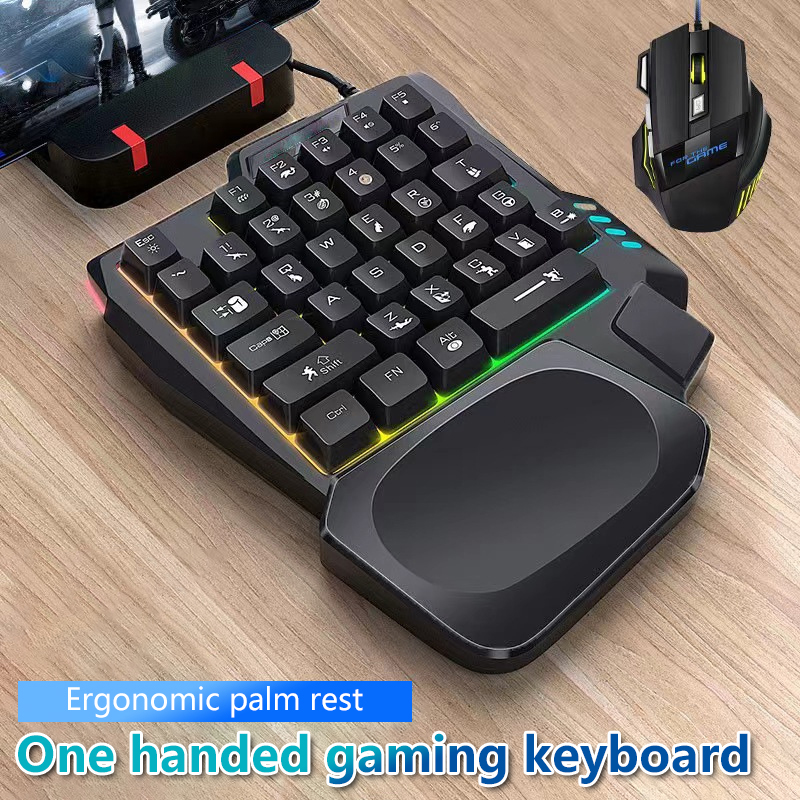 Gaming Keyboard 1 Hand - RGB Gaming Keyboard Single Hand Mini