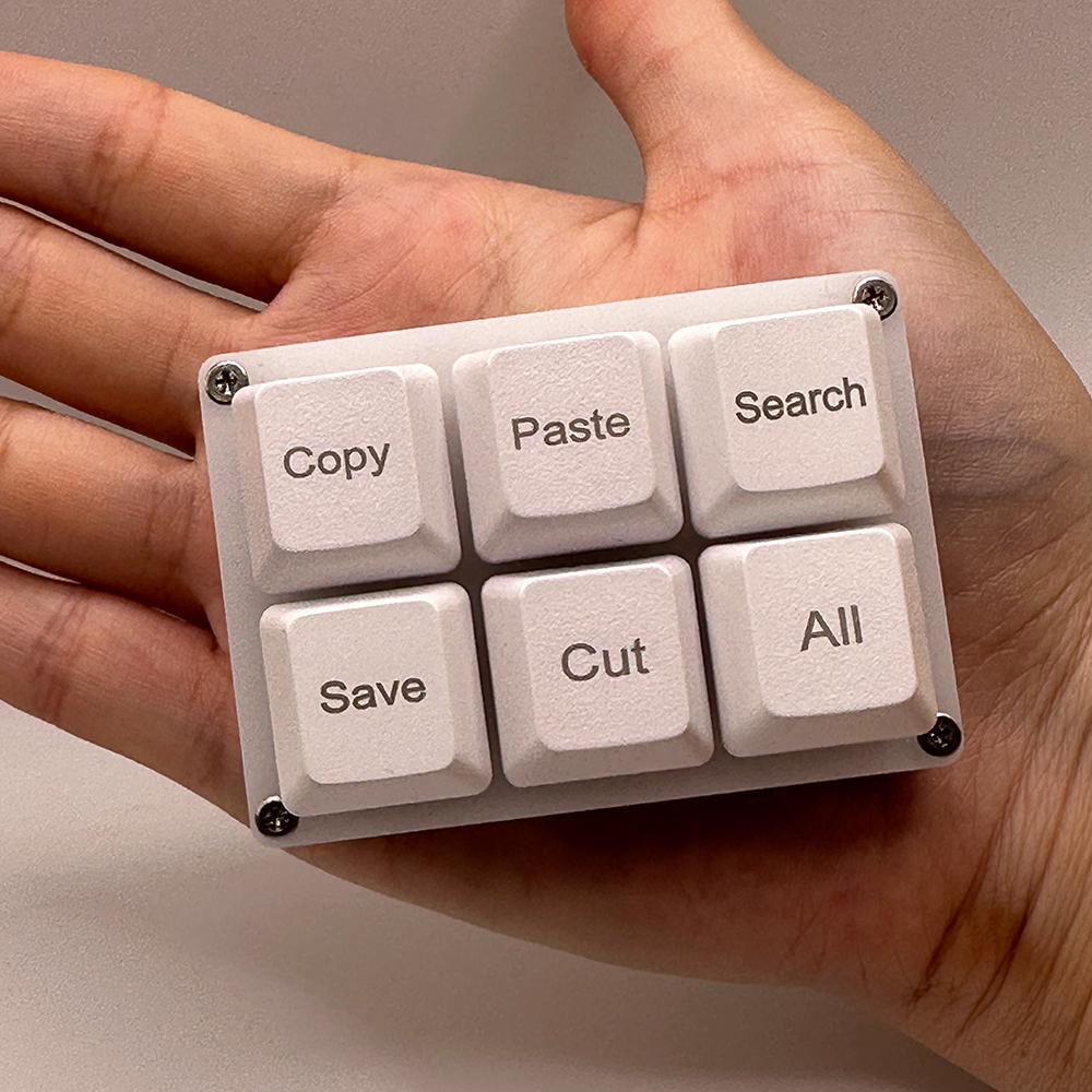 6Keys Copy Paste Search Save C - Gaming Keyboard 1 Hand 评论和价格