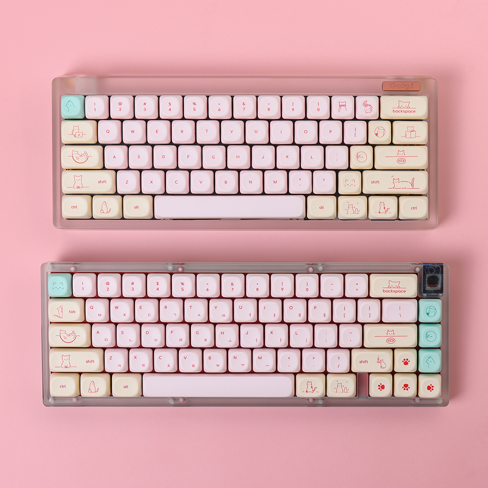 Pink Busy Cat Minimalist Small - Gaming Keyboard Mini 评论和价格