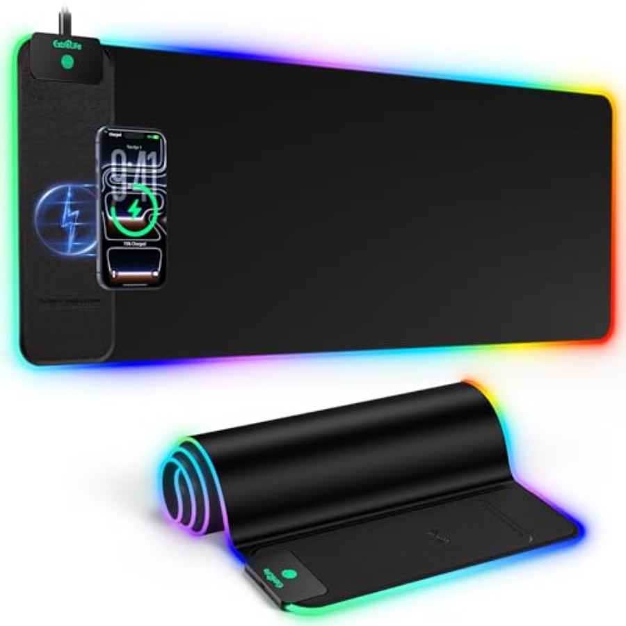 Mouse Pad with 15W Wireless Ch - Gaming Keyboard No Number Pad 评论和价格