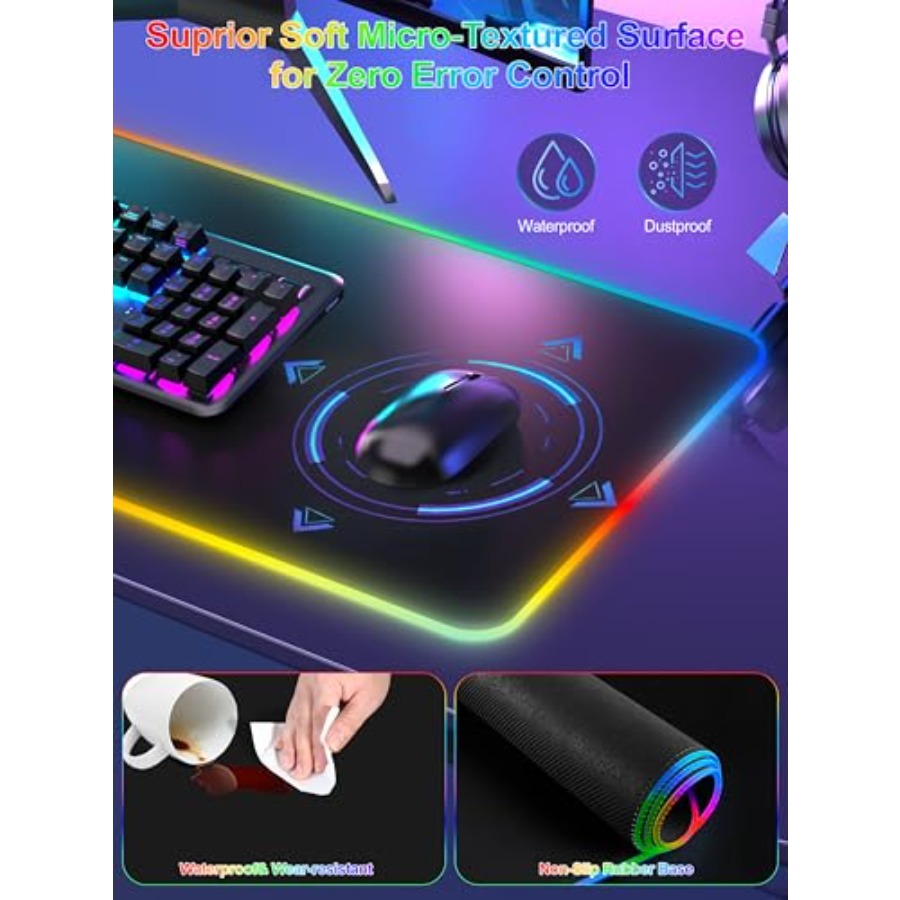 Mouse Pad with 15W Wireless Ch - Gaming Keyboard No Number Pad 评论和价格