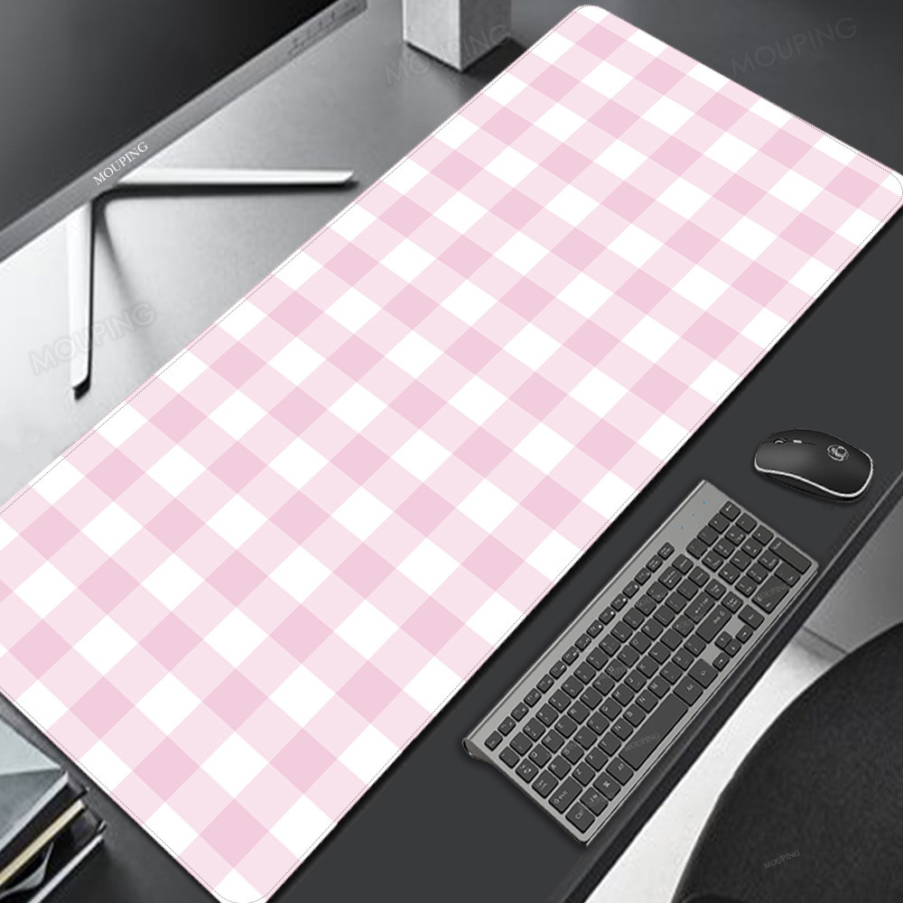 Pink Lattice Mouse Pad Kawaii  - Gaming Keyboard And Mouse Combo 评论和价格