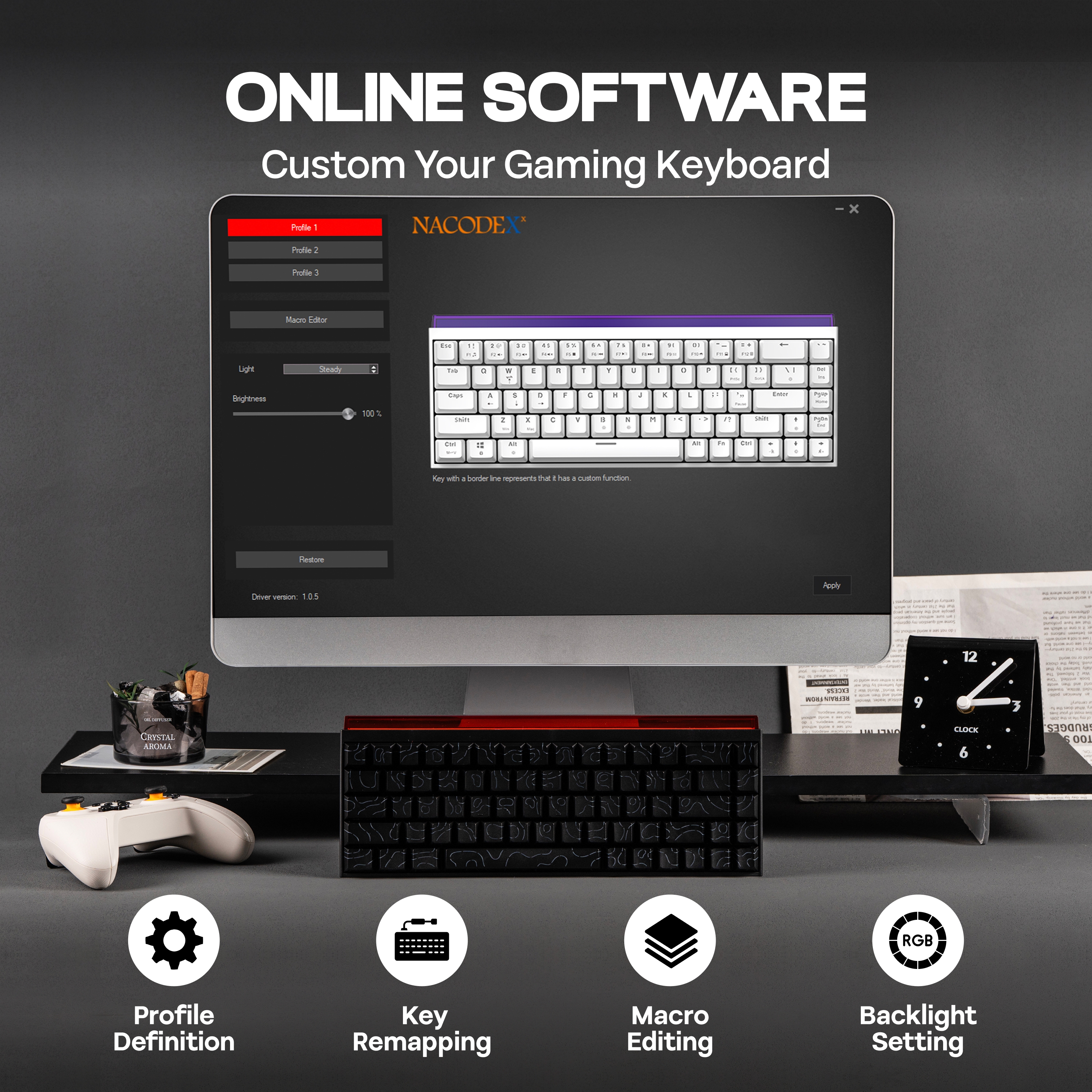 AJAZZ NK68 65% Compact Hot-Swa - Keyboard Gaming Mac 评论和价格