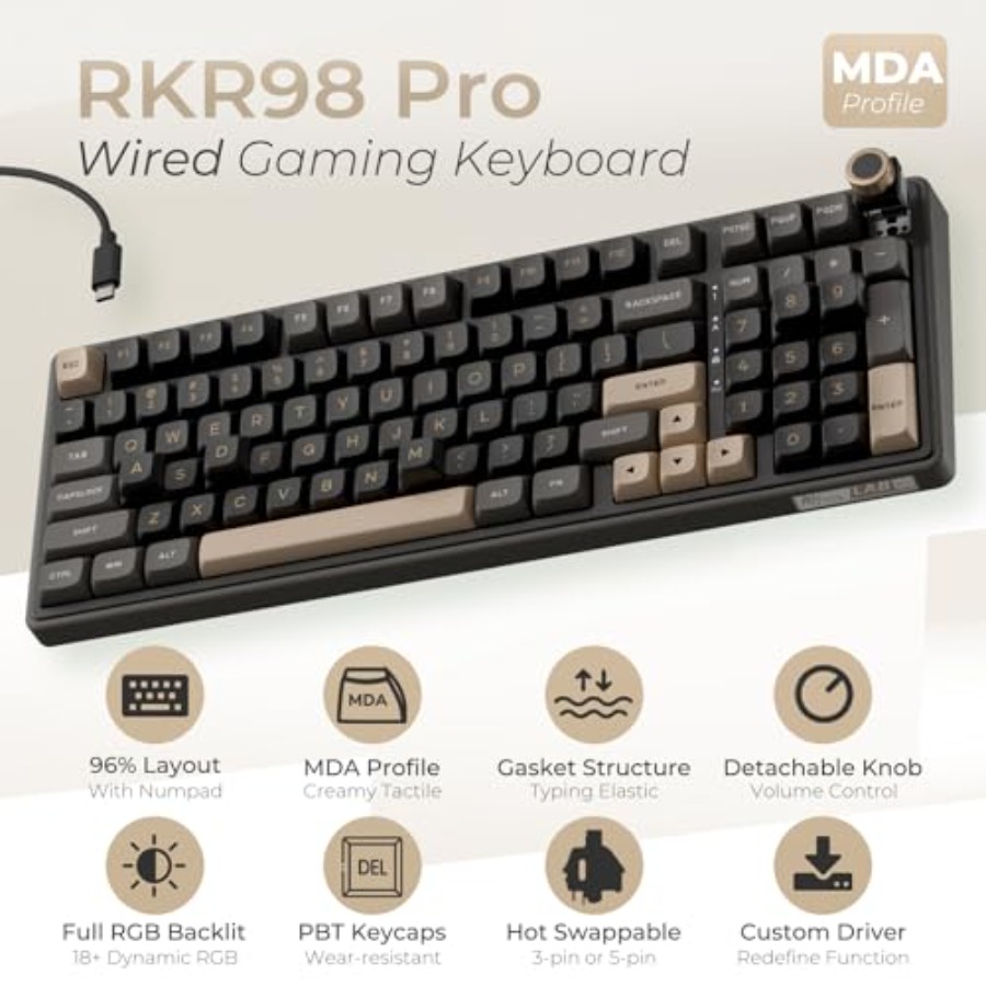 Gaming keyboard with gasket mo - Gaming Keyboard No Number Pad 评论和价格