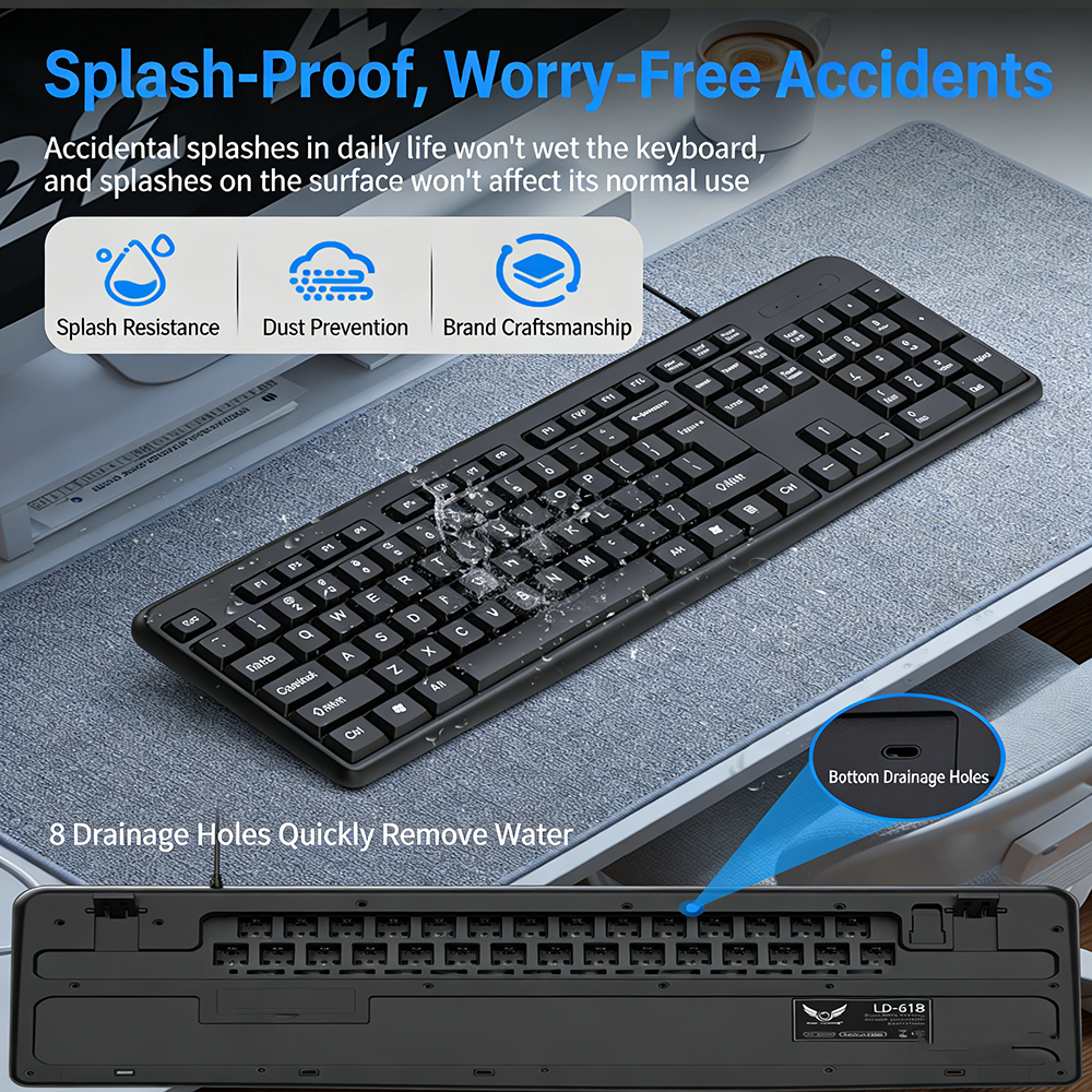 KEBIDUMEI USB Wired Keyboard 1 - Keyboard Gaming Mac 评论和价格