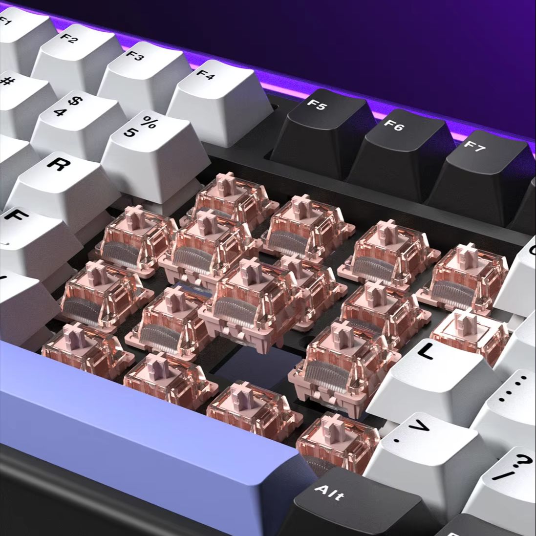 AULA H108 Tri-Mode Mechanical  - Gaming Keyboard No Number Pad 评论和价格