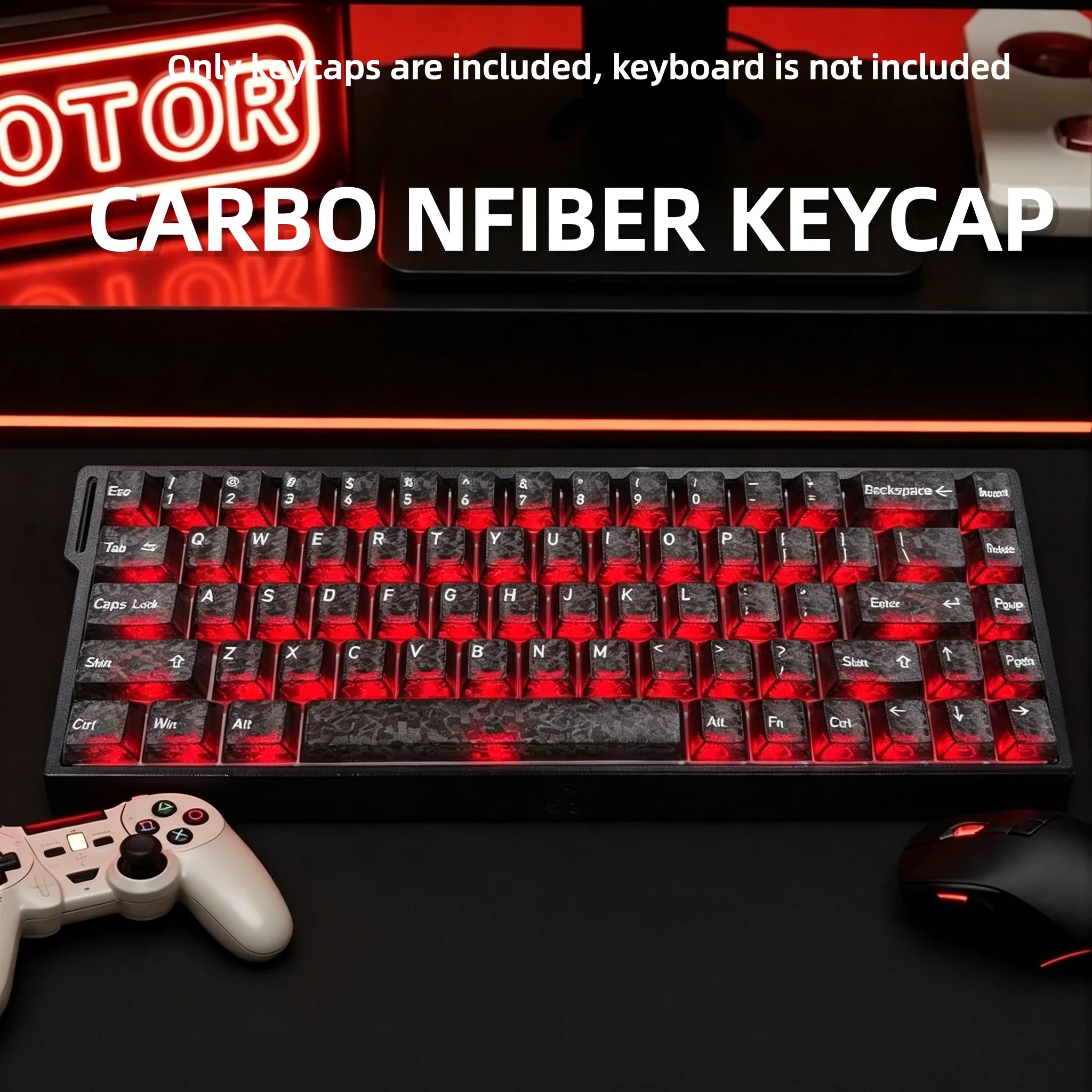 2026 New Forged Carbon Fiber T - Keyboard Gaming Transparent 评论和价格