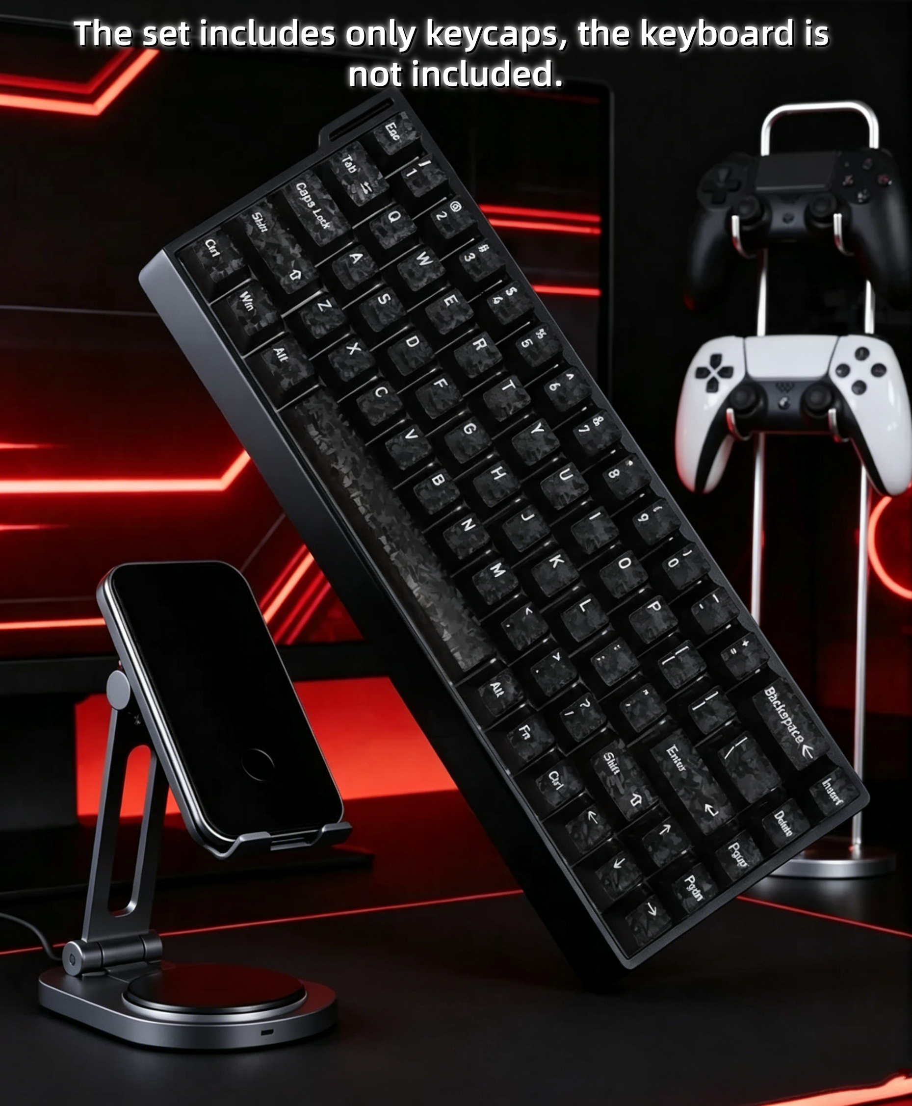 2026 New Forged Carbon Fiber T - Keyboard Gaming Transparent 评论和价格