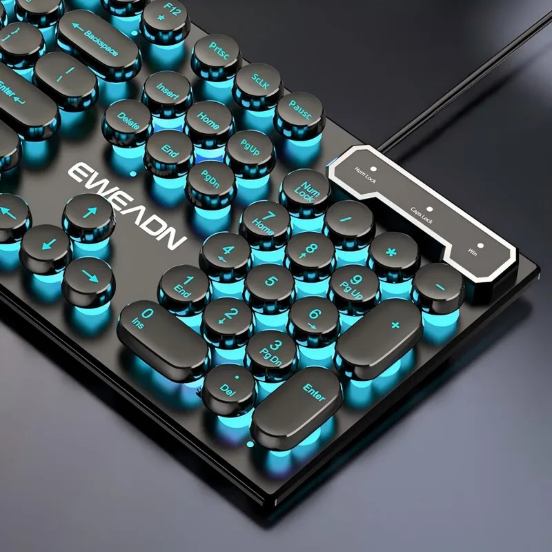 Retro Punk Mechanical Feel Key - Gaming Keyboard Mouse Wireless 评论和价格