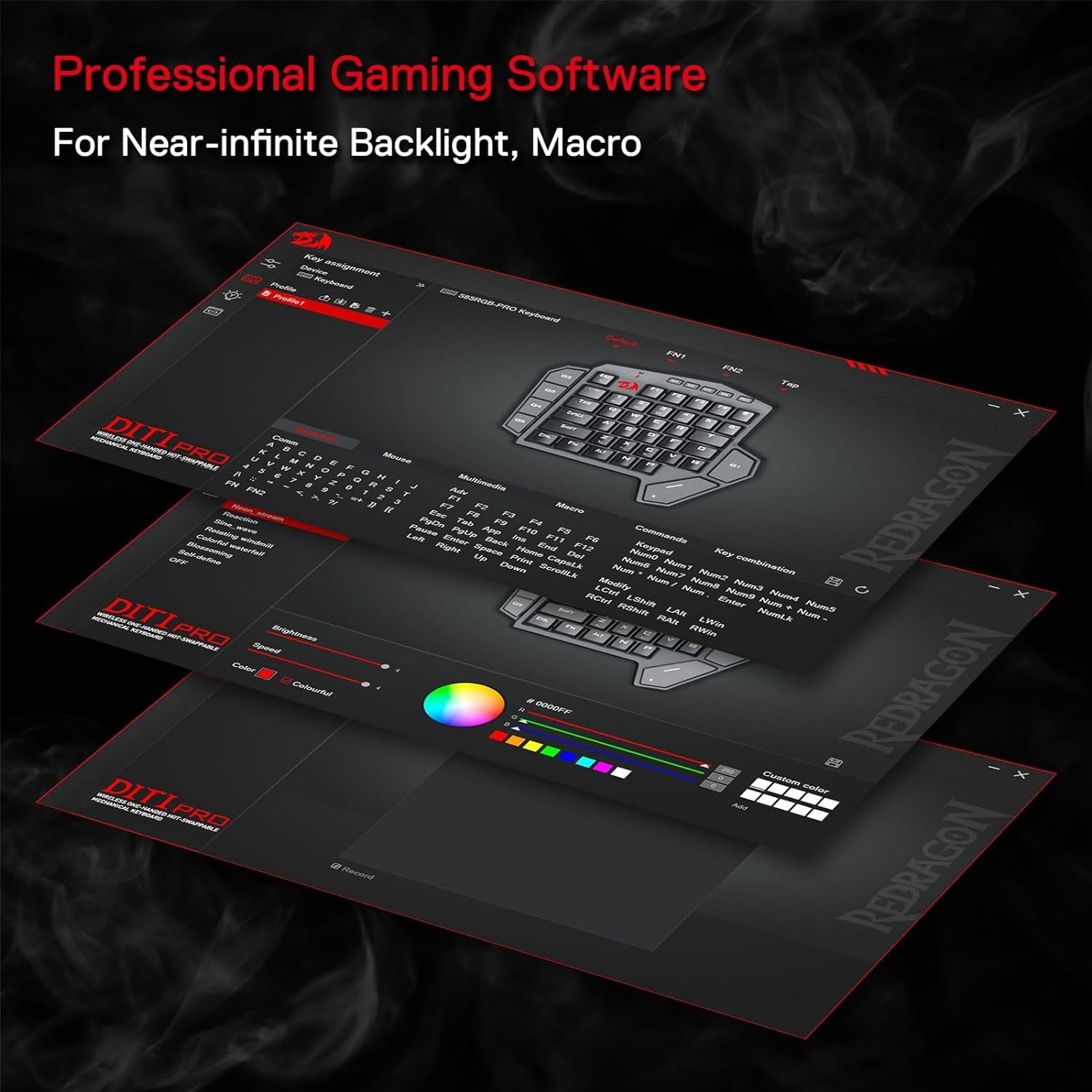 Redragon K585 PRO Wireless One - Gaming Keyboard 1 Hand 评论和价格