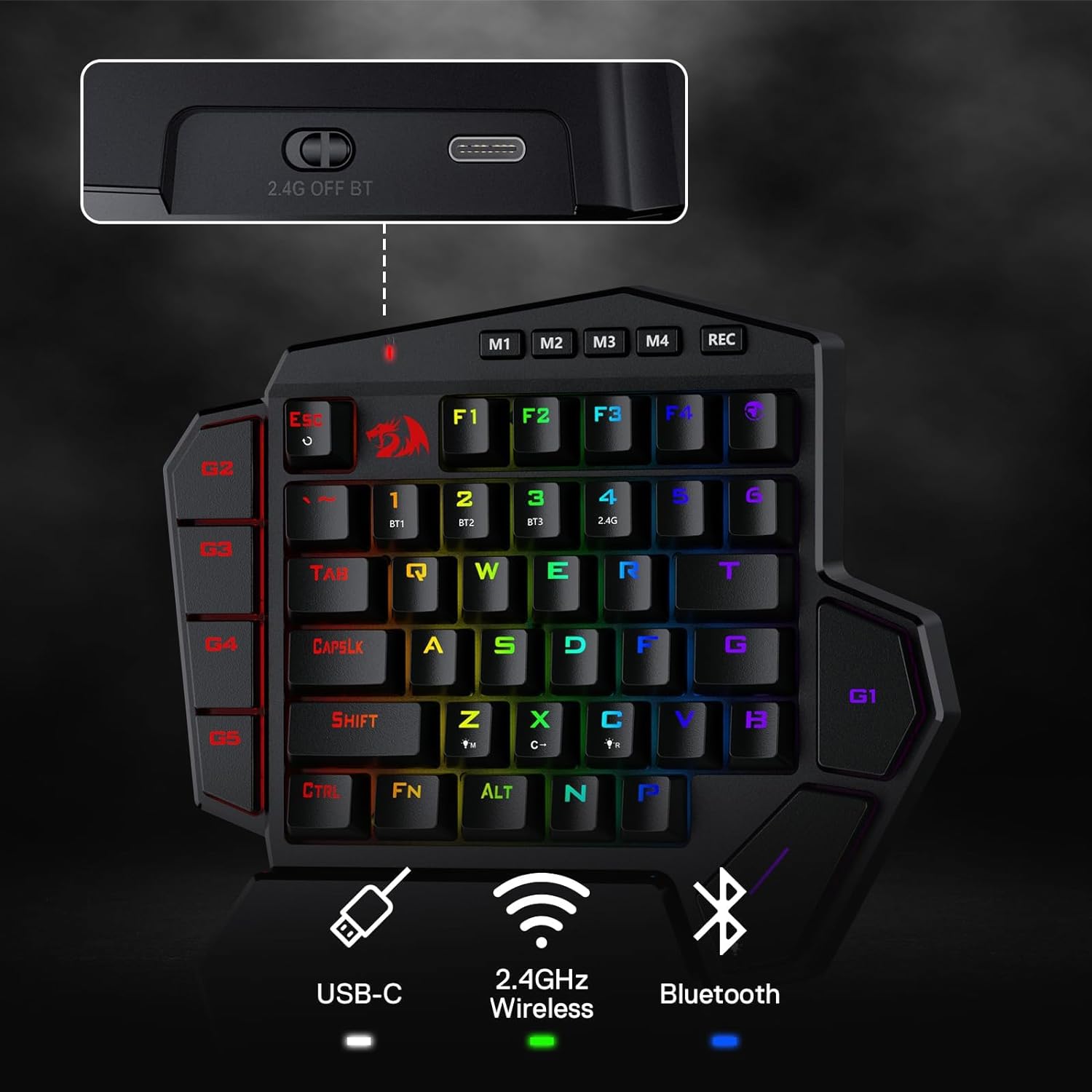 Redragon K585 PRO Wireless One - Gaming Keyboard 1 Hand 评论和价格