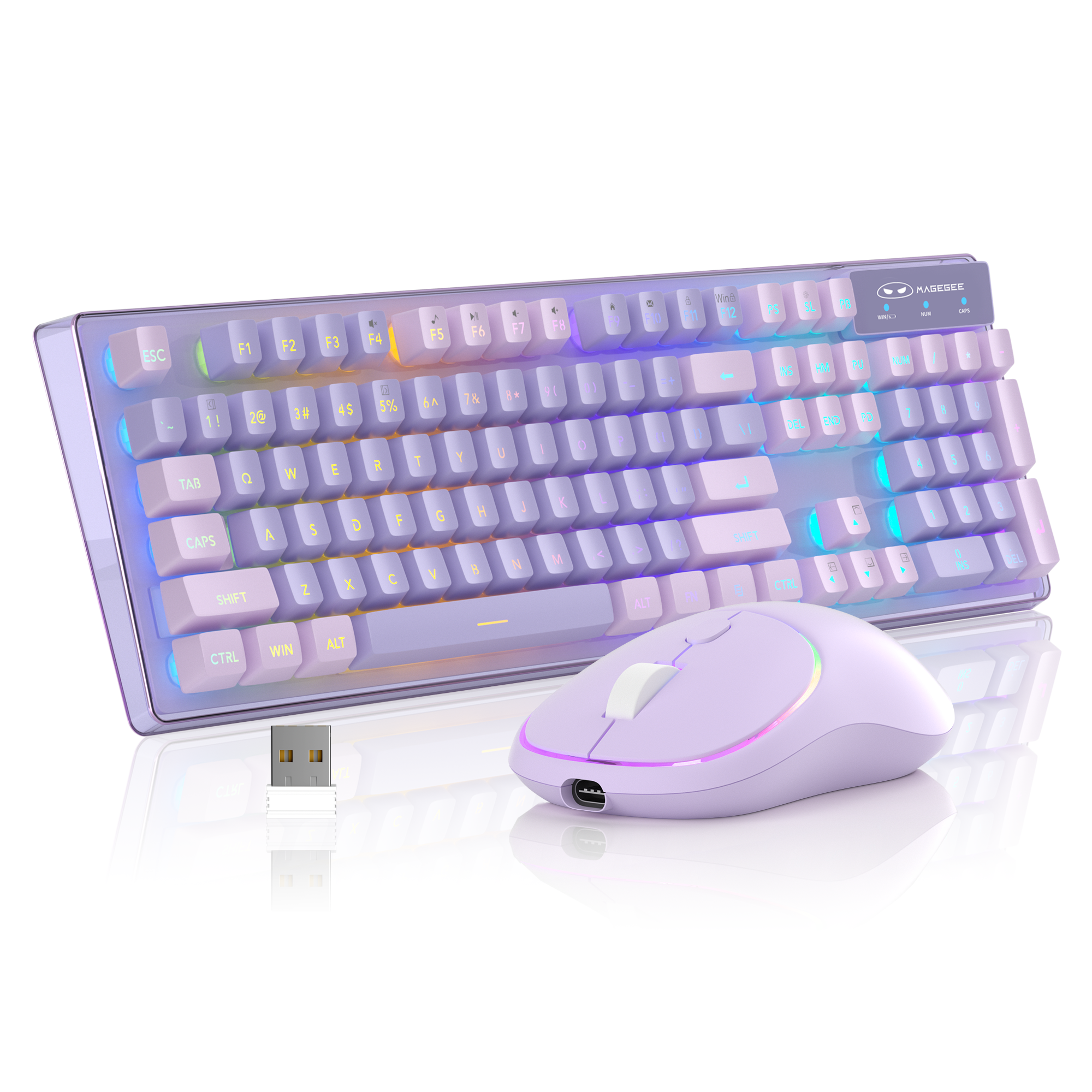 MageGee V550 Wireless Gaming K - Keyboard Gaming Transparent 评论和价格
