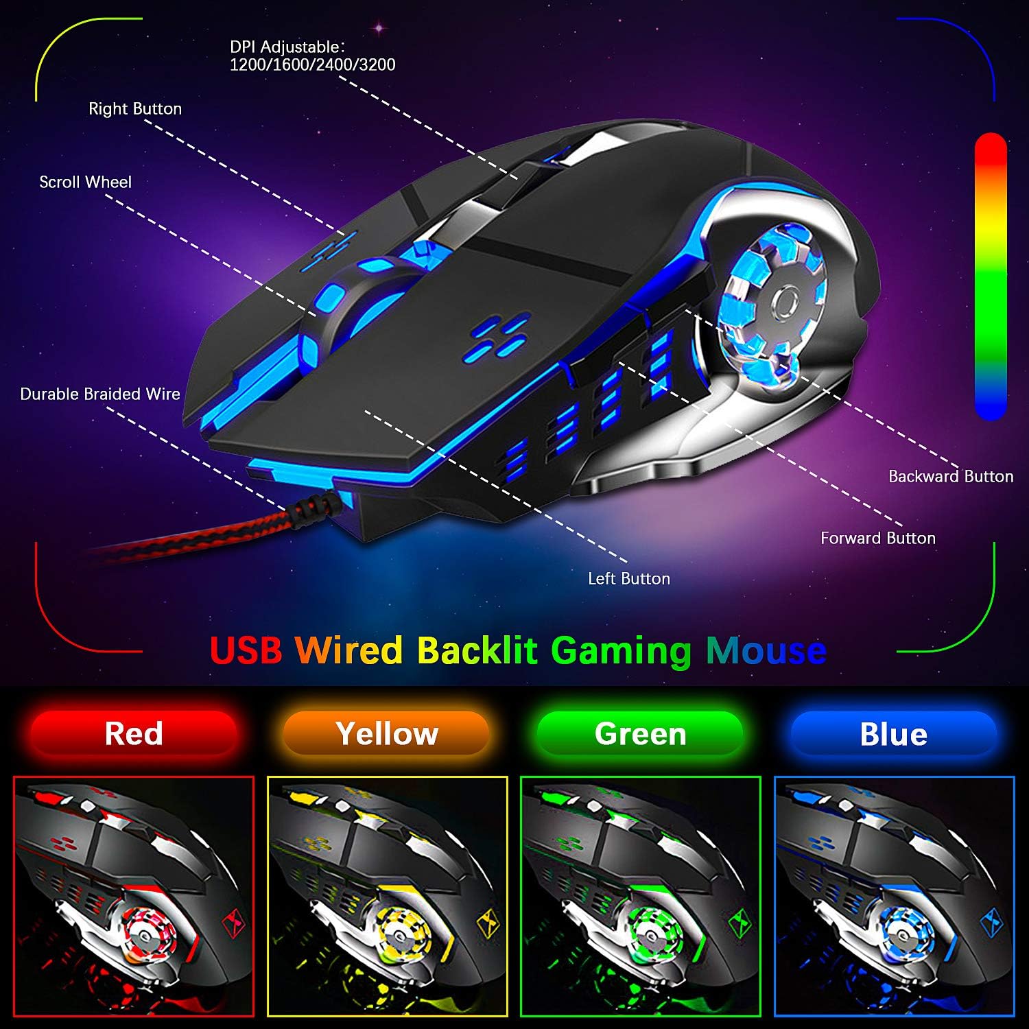 RGB Gaming Keyboard Mouse Comb - Gaming Keyboard No Number Pad 评论和价格