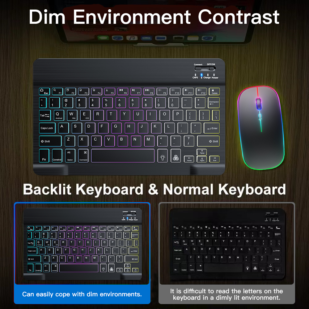 Backlit Backlight Bluetooth Ke - Gaming Keyboard Mouse Wireless 评论和价格