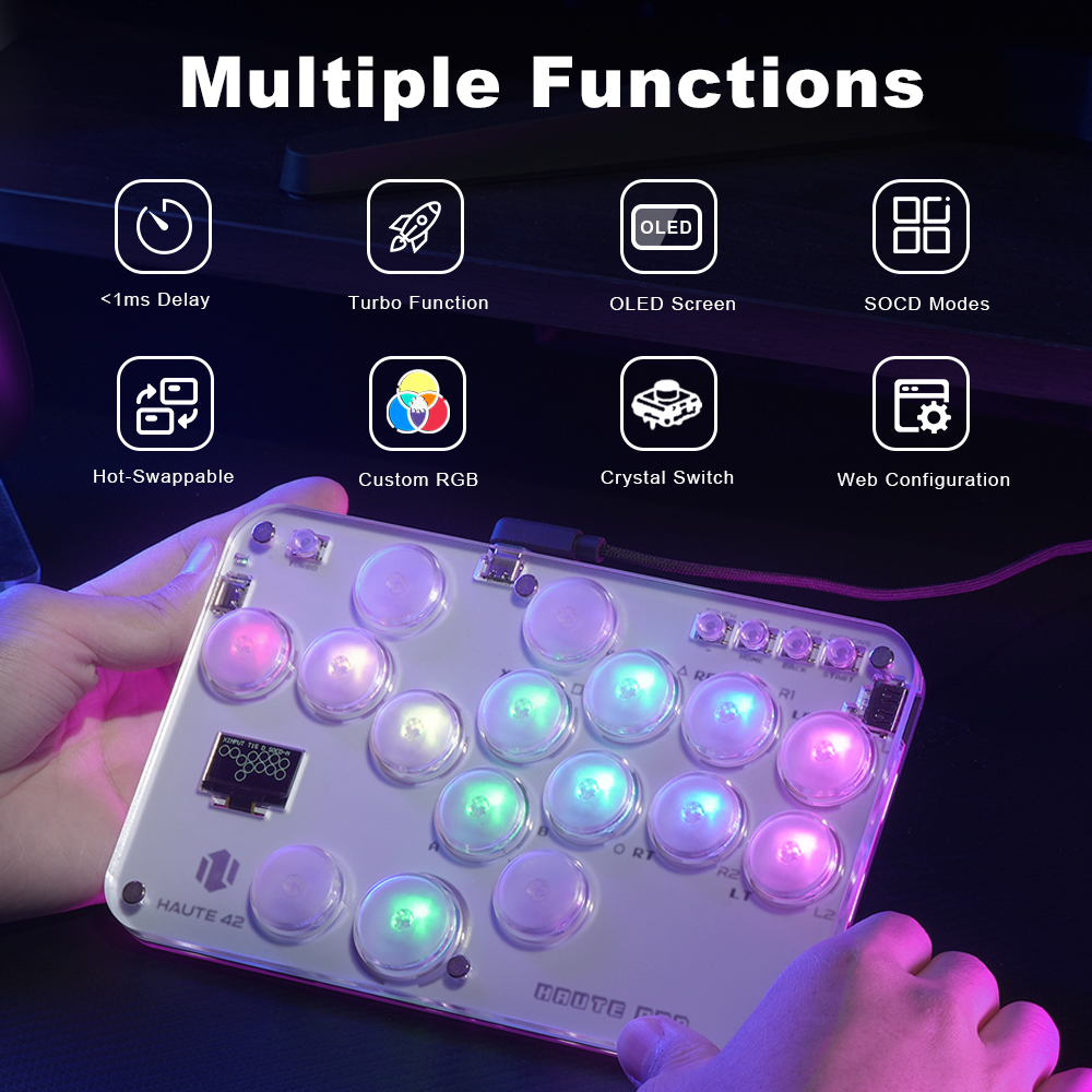 Haute42 Arcade Joystick Hitbox - Gaming Keyboard Mini 评论和价格