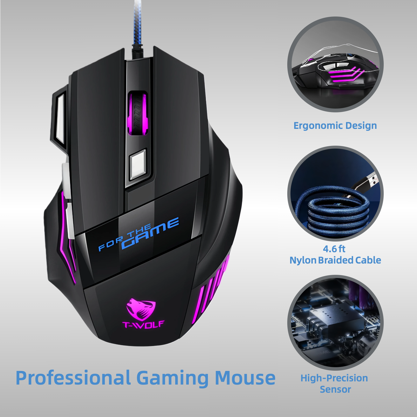 Wired RGB Gaming Mouse 6 Butto - Gaming Keyboard Budget 评论和价格