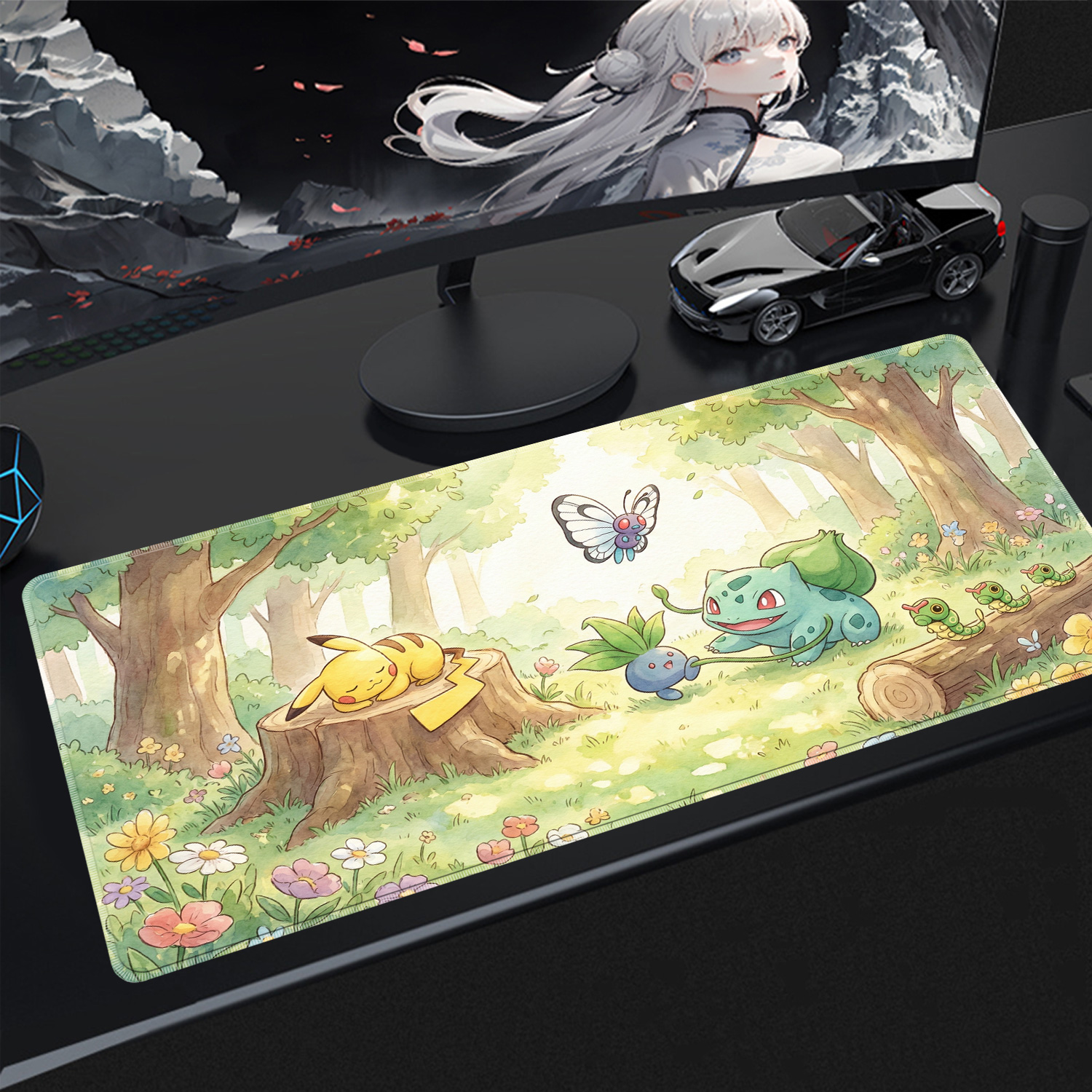 Kawaii Mouse Pad Gaming PC Acc - Gaming Keyboard He 评论和价格