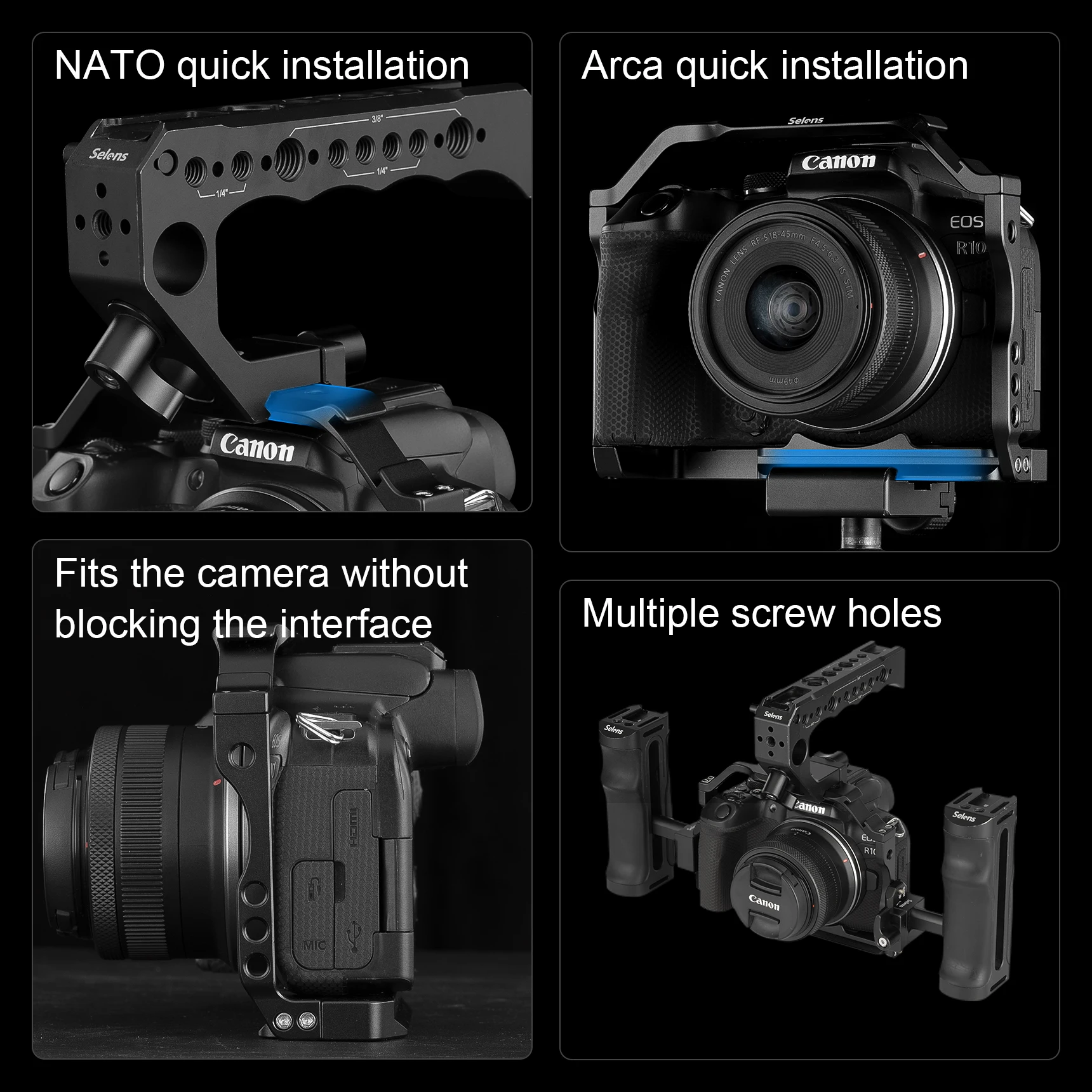 Selens Camera Full Cage Metal  - Stabilizer Screw In 评论和价格