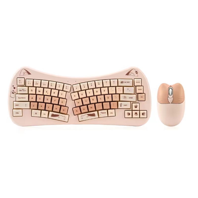 68 Key Cat Ear Mechanical Keyb - Gaming Keyboard Mouse Wireless 评论和价格