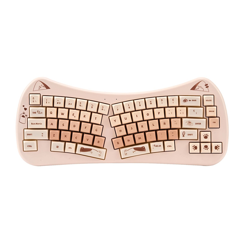 68 Key Cat Ear Mechanical Keyb - Gaming Keyboard Mouse Wireless 评论和价格