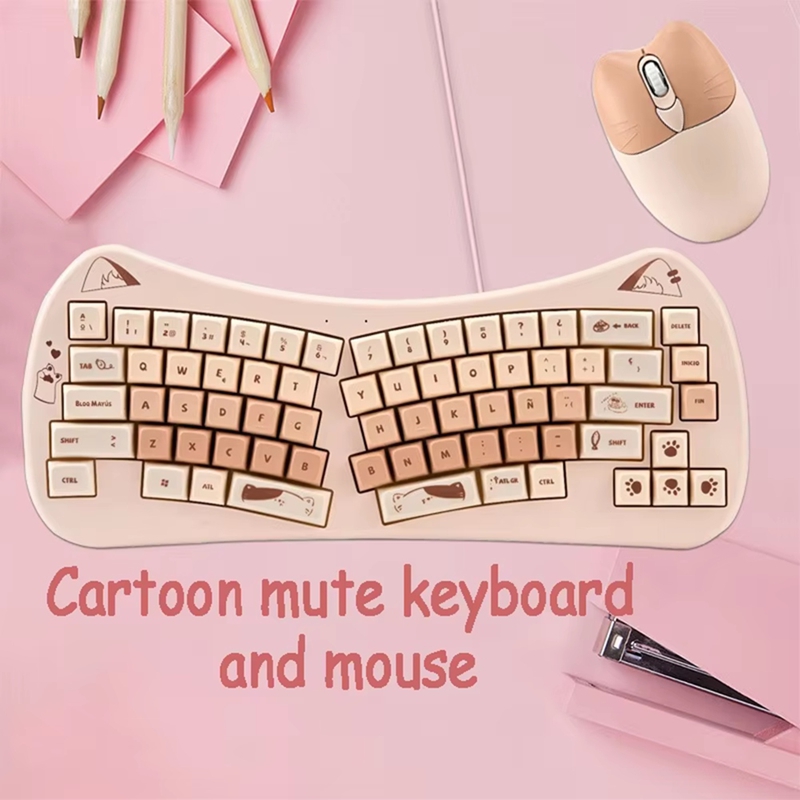68 Key Cat Ear Mechanical Keyb - Gaming Keyboard Mouse Wireless 评论和价格