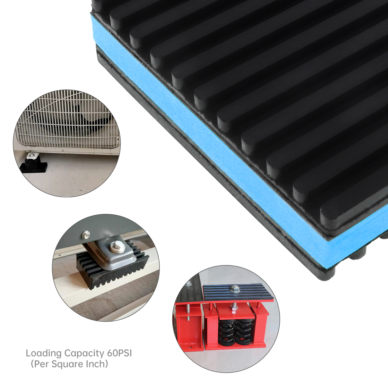 4pcs Rubber Anti-Vibration Pad - Polyurethane Foam Sheet 评论和价格