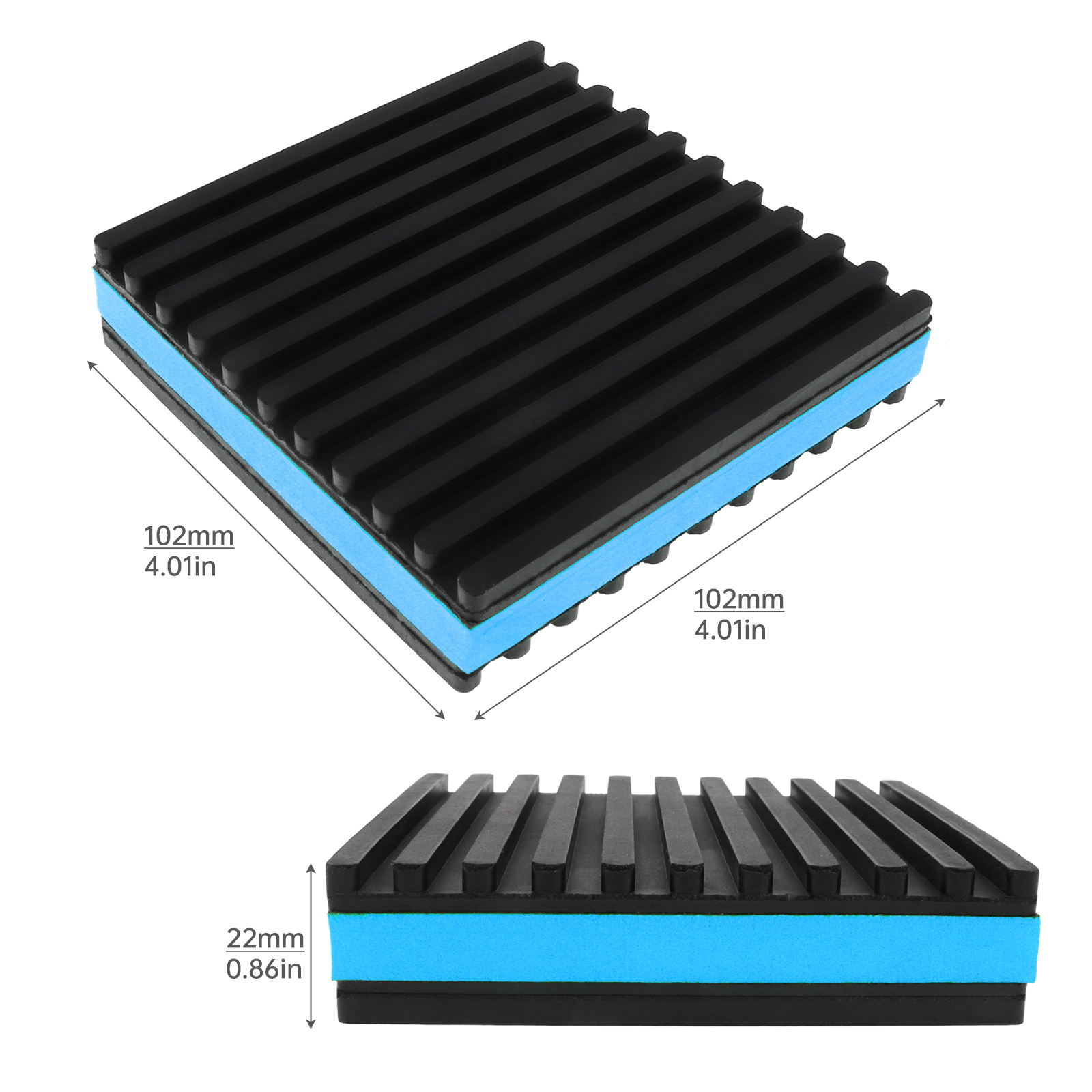4pcs Rubber Anti-Vibration Pad - Polyurethane Foam Sheet 评论和价格