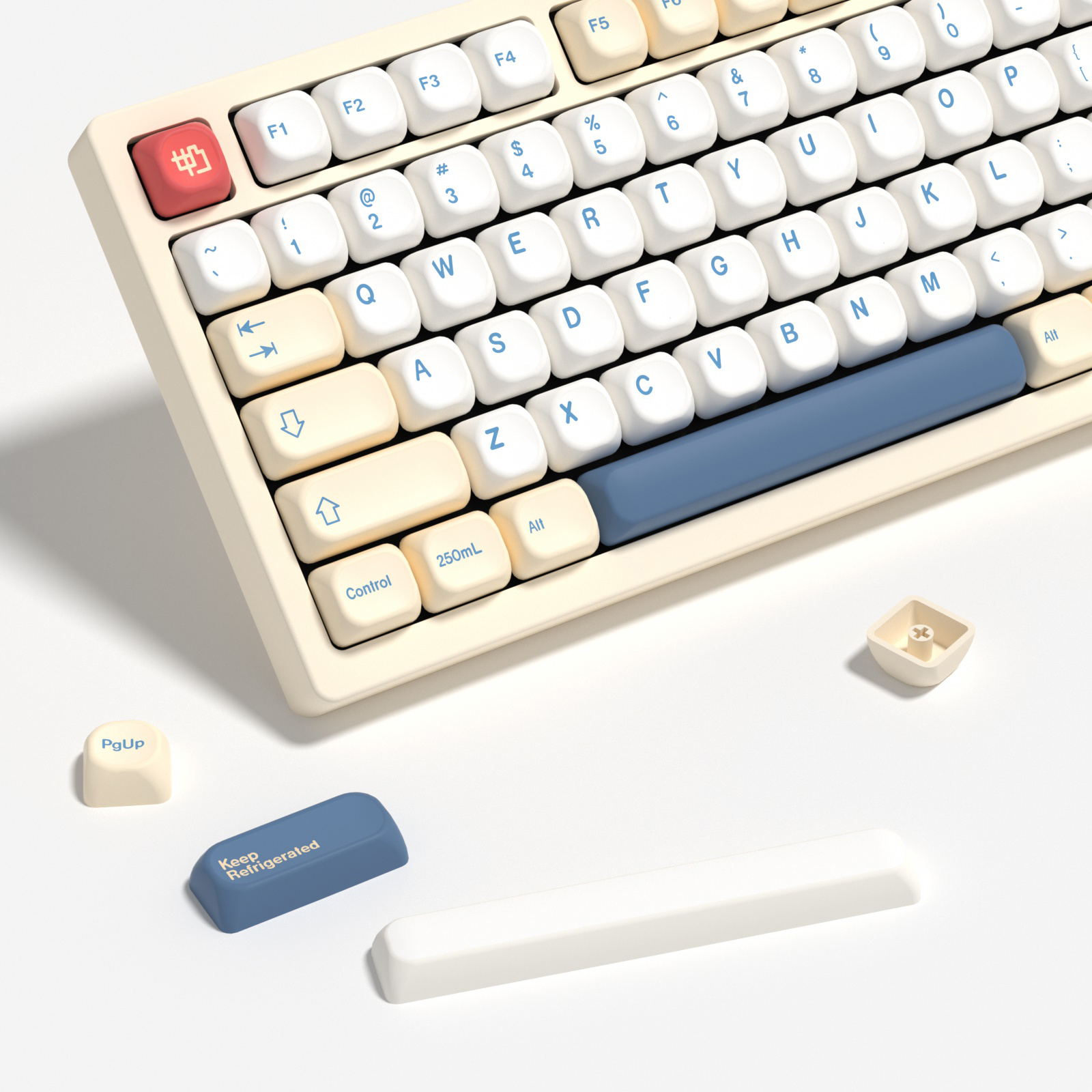 KBDiy GMK Soymilk Keycaps Retr - Gaming Keyboard No Number Pad 评论和价格