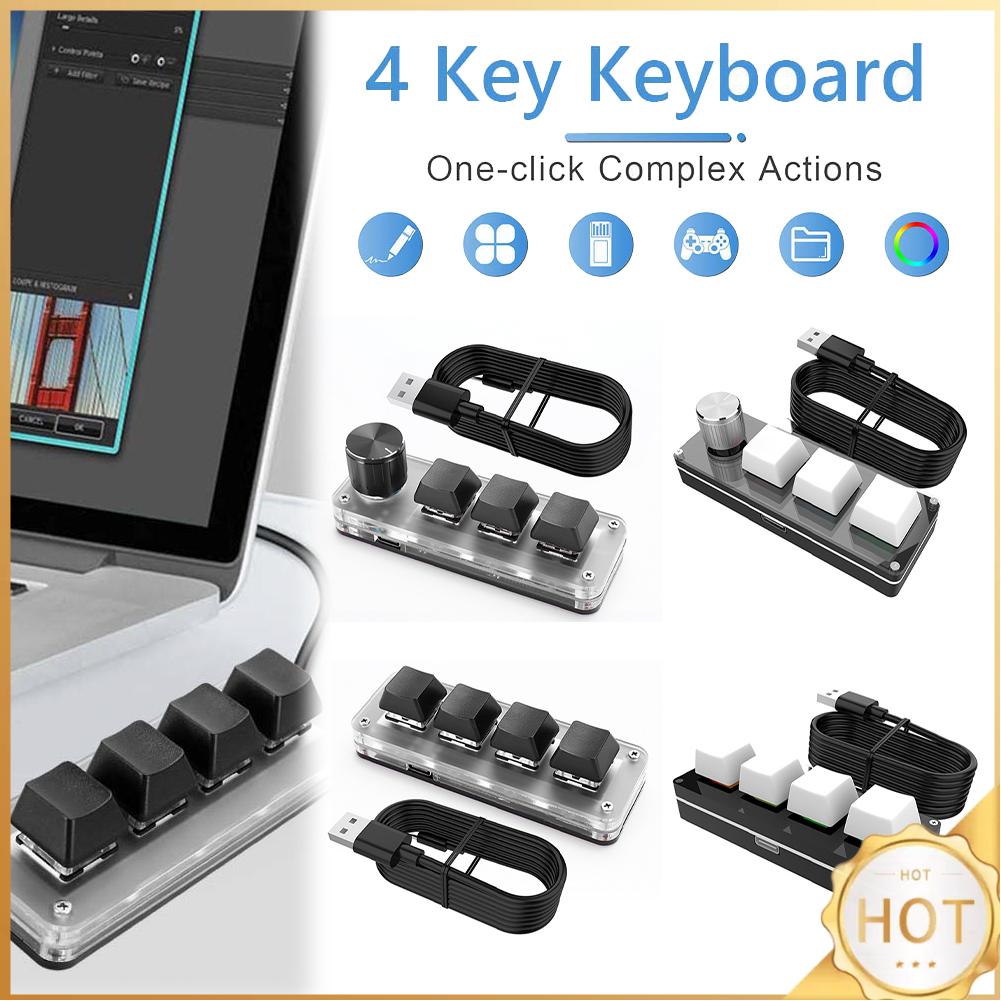3 Key 1 Knob/4 Key One Handed  - Gaming Keyboard 1 Hand 评论和价格