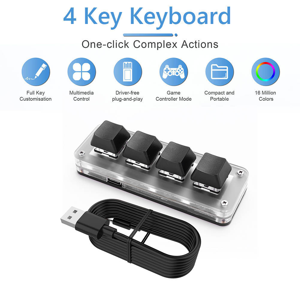 3 Key 1 Knob/4 Key One Handed  - Gaming Keyboard 1 Hand 评论和价格