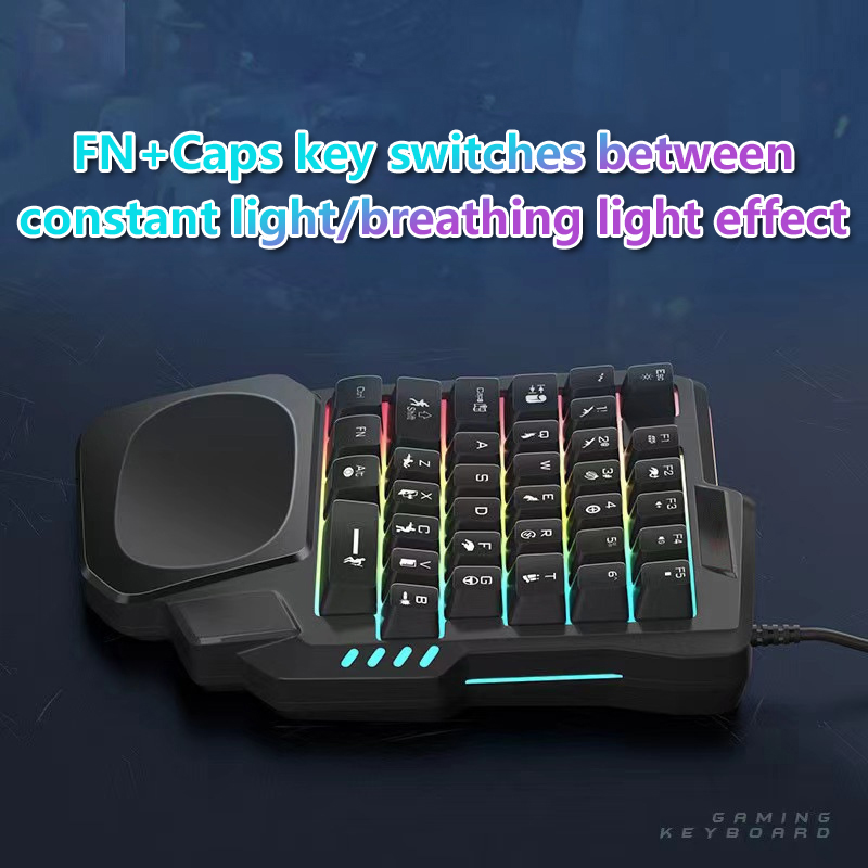 RGB Gaming Keyboard Single Han - Gaming Keyboard 1 Hand 评论和价格