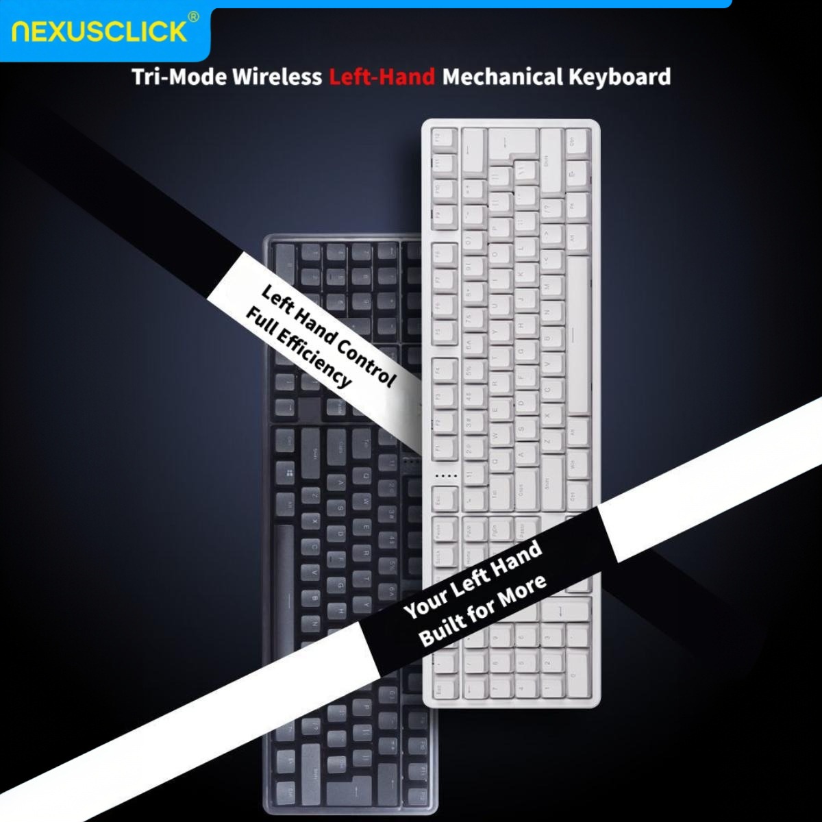 NexusClick Ergonomic Left Hand - Gaming Keyboard No Number Pad 评论和价格